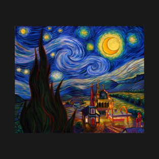 starry night rendition - OG artist - vincent van gogh T-Shirt