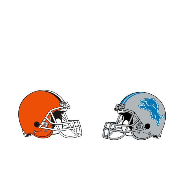 Cleveland Browns vs Detroit Lions WTF Funny Football by Little Duck Designs