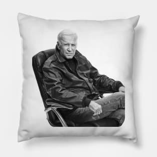 Joe Biden Old School Cool Leather Jacket Pillow