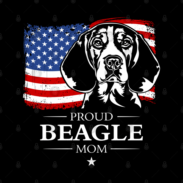 Beagle Mom American Flag patriotic dog by wilsigns