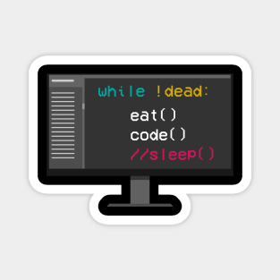 Eat Code Sleep Coder Software Engineer App Developer Magnet