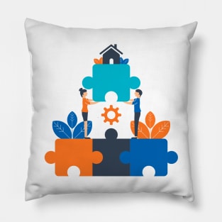 People Connecting Pillow