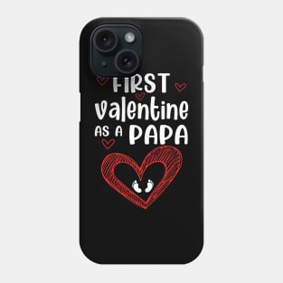 first valentine as a papa valentine Phone Case