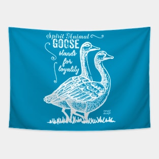 Spirit animal - goose - weiß Tapestry