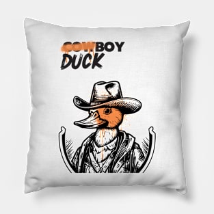 Funny Cowboy Duck Cool Pillow