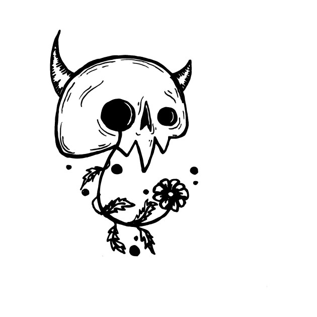 Good Thoughts Skull Camiseta Teepublic Mx