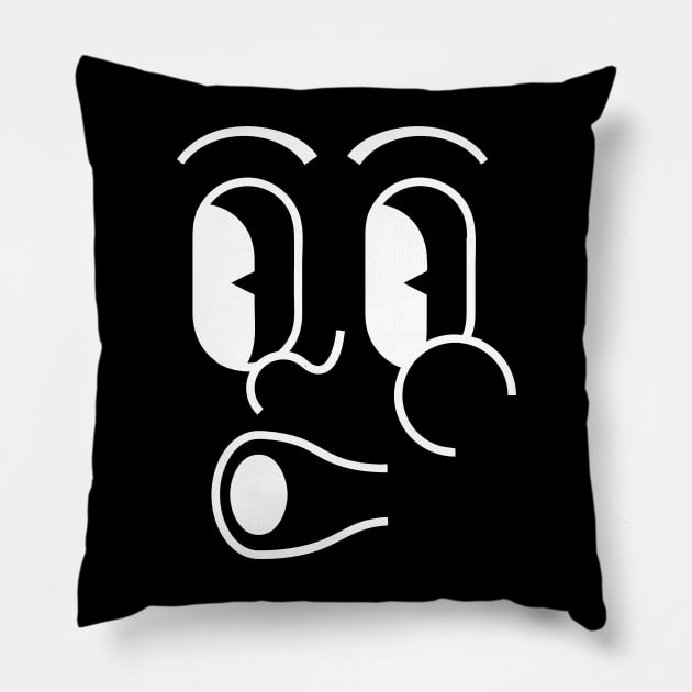 White Whistle Emoji Pillow by rainvshine