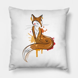 Graffiti Fox Pillow