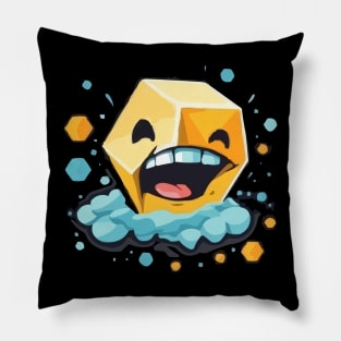 Hexagon LAughing character Pillow