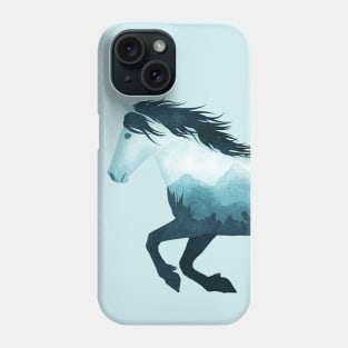Dramabite Wild Horse Mustang Equine Double Exposure Wildlife Animal Phone Case