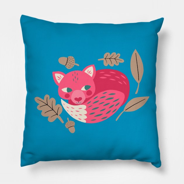 Hiding Fox Pillow by Rebelform