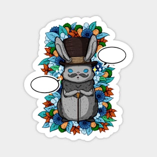 Top Hat Bunny Magnet