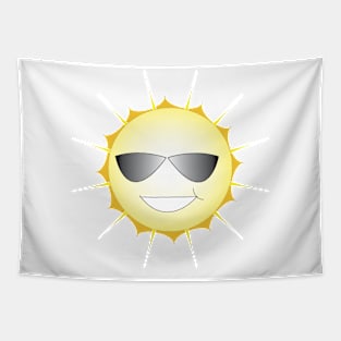 Lispe Smiling Sun with Sun Glasses Tapestry