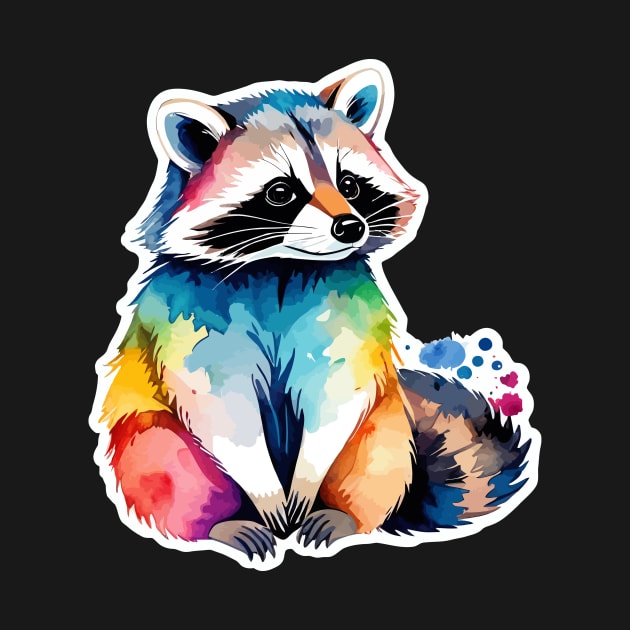 Raccoon Watercolor by FluffigerSchuh