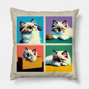 Ragdoll Pop Art - Cute Kitties Pillow