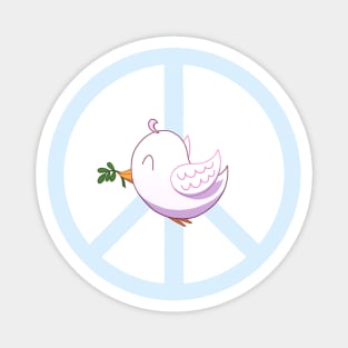 Dove of Peace on a Peace Symbol Magnet