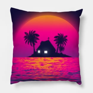 Kame house sunset Pillow