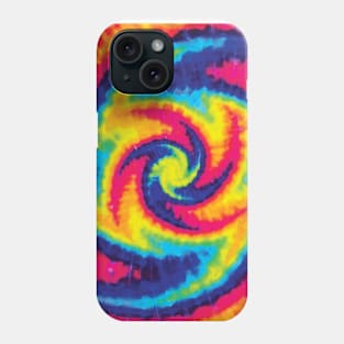 Wig Wag Spiral Rainbow Tie Dye Phone Case