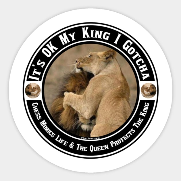 A Queen Always Protects Her King Afro American Art Sticker