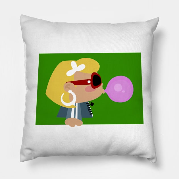 La Niña Del Chicle Pillow by soniapascual