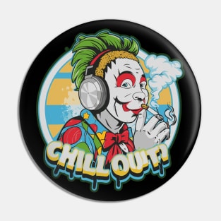 Chill Out: Hip Hop Clown Art Piece Pin