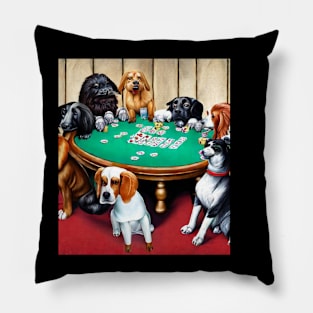 Poker dogs Pillow