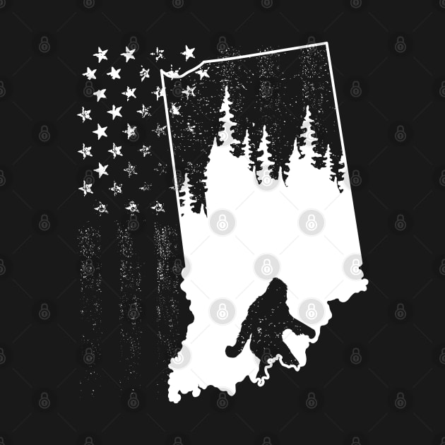 Indiana Bigfoot American Flag by Tesszero