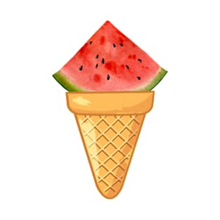 WATERMELON  ICE CREAM - THE THE WHOLE FRUIT COLLECTION - FUNNY FRUIT ICE CREAM DESIGNS T-Shirt