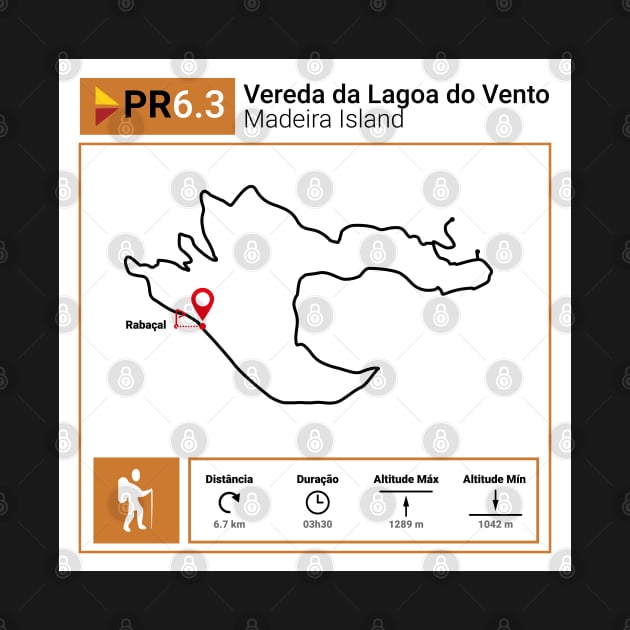 Madeira Island PR6.3 VEREDA DA LAGOA DO VENTO trail map by Donaby