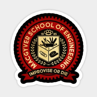 MacGyver School Of engineering Vintage Magnet