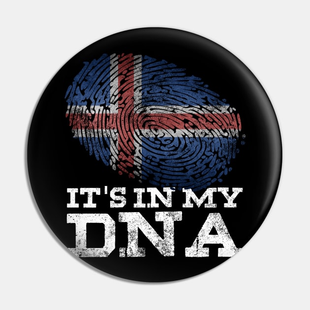 It's In My DNA Icelandic Shirt Nordic Gifts Iceland Flag Pin by Smoothbeats