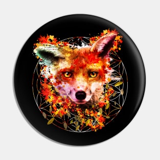 Watercolor Fox Pin