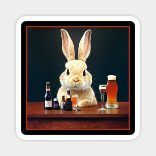 Bartender Rabbit Magnet