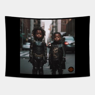 Superhero Kids in The City Tapestry