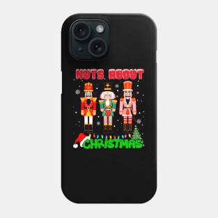 Retro Groovy Christmas 2023 Nuts About Christmas Nutcracker Phone Case