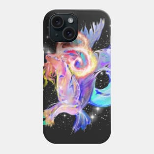 Colorful Rainbow Capricorn symbol image astrology zodiac art Phone Case