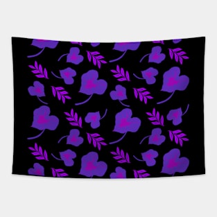 Purple Caladium Leaves Pattern Tapestry