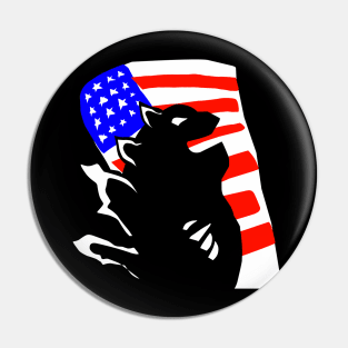 Godzilla flag Pin