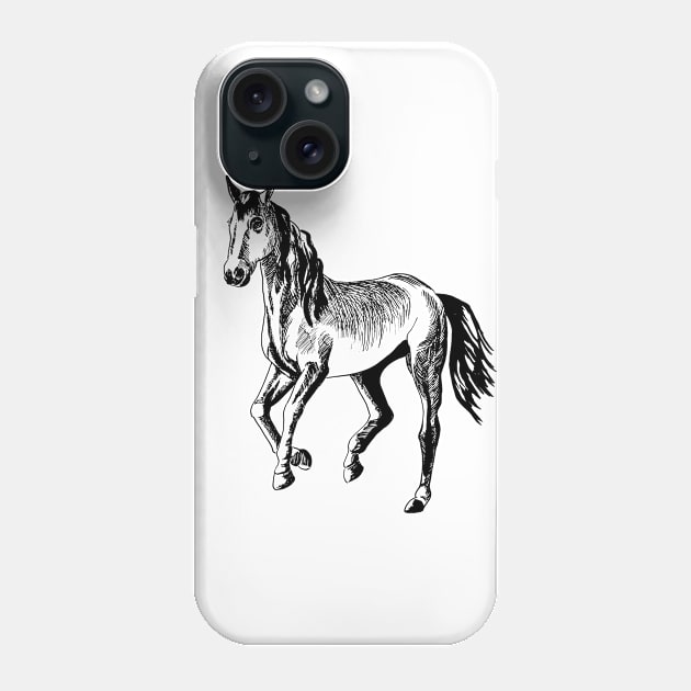 running horse Phone Case by VicaVeresk