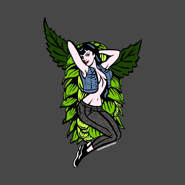 Winged Hop Pinup by Mindy’s Beer Gear