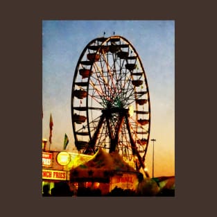 Carnival Midway - Ferris Wheel at Night T-Shirt