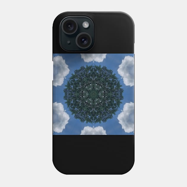 54L Unique Green Blue White Sky Clouds Trees Abstract Nature Photo Phone Case by Unique Black White Colorful Abstract Art