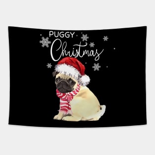 Pug Lovers Merry Christmas Tapestry