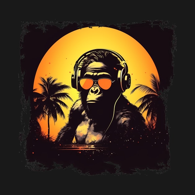 Cool summer monkey ape dj design by MLArtifex