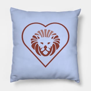 Big Lion Hearted (pastel blue ver.) Pillow