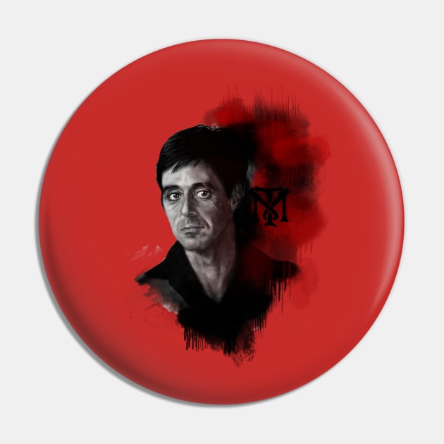 Tony Montana Pin by Art Of Lunatik