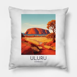 A Pop Art Travel Print of Uluru / Ayers Rock - Australia Pillow