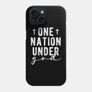 One Nation Under God Blessed America Christian Cross Jesus Phone Case