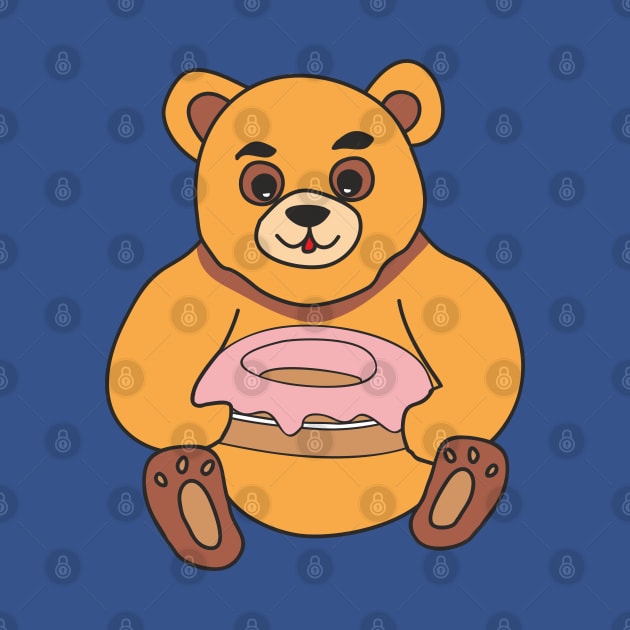 Teddy bear with donut by Alekvik