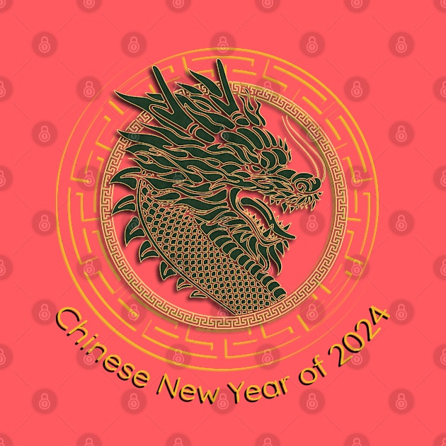 Chinese New Year of Wood Dragon 2024 by TeeText